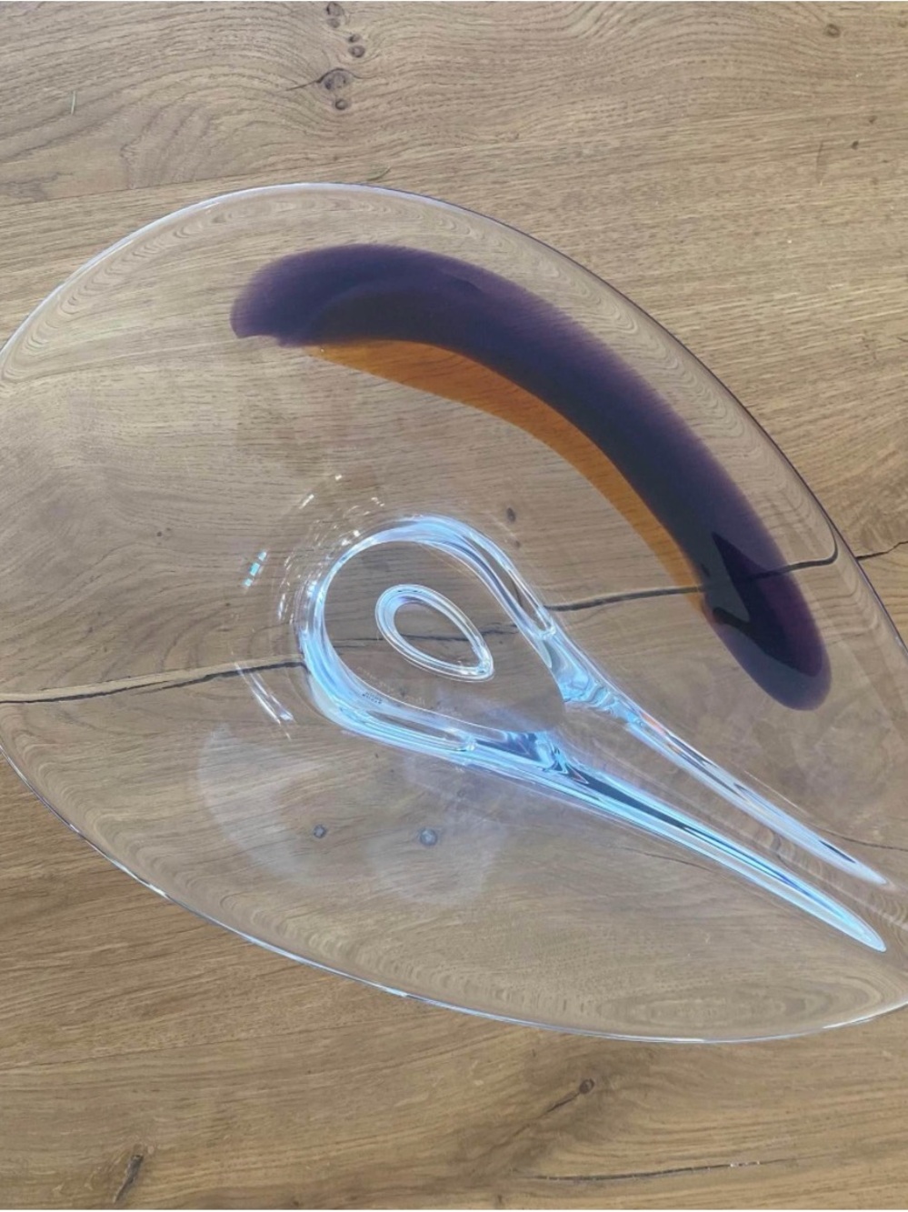 Kosta Boda Glass Orchid Plate Goran Warff